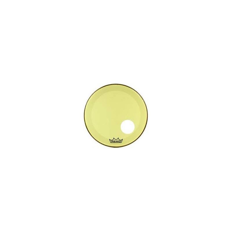 22'' PARCHE REMO POWERSTROKE® 3  COLORTONE™ AMARILLO CON PERFORACION 5''
