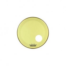 22'' PARCHE REMO POWERSTROKE® 3  COLORTONE™ AMARILLO CON PERFORACION 5''