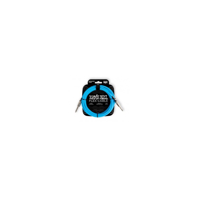 CABLE ERNIE BALL 3.048 MTS., AZUL (RECTO/RECTO)