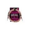 CABLE ERNIE BALL 3.048 MTS., BLANCO/ROJO/VERDE - RECUBIERTO (RECTO/RECTO)