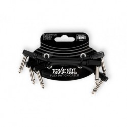 CABLES ERNIE BALL 0.0762 MTS., NEGRO (ANGULADO/ANGULADO) (3 PZAS.)