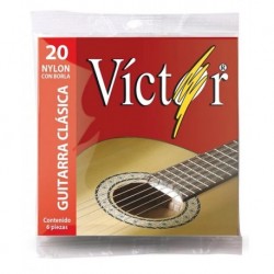 CUERDAS VICTOR CON BORLA PARA GUITARRA ACUSTICA