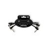 CABLES ERNIE BALL 0.1524 MTS., NEGRO (ANGULADO/ANGULADO) (3 PZAS.)