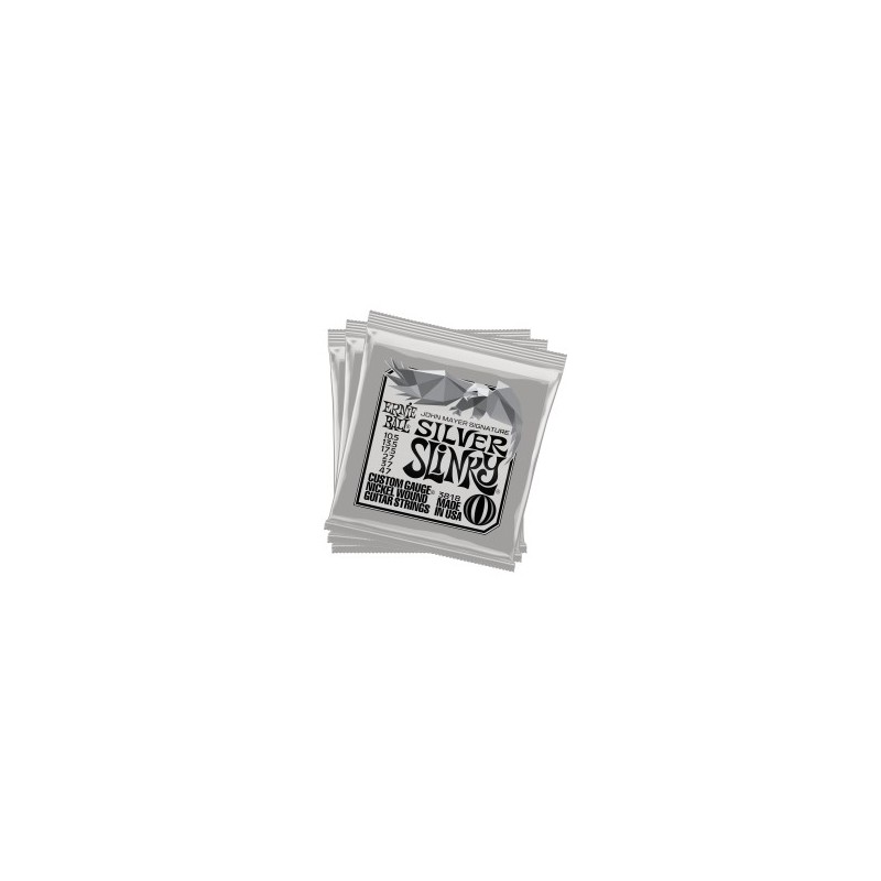 ENCORDADURAS ERNIE BALL ''JOHN MAYER - SILVER SLINKY - 3 PACK'' PARA GUITARRA ELECTRICA