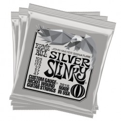 ENCORDADURAS ERNIE BALL ''JOHN MAYER - SILVER SLINKY - 3 PACK'' PARA GUITARRA ELECTRICA