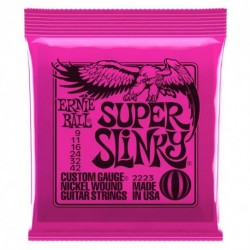 CUERDAS ERNIE BALL 09-42 SUPER SLINKY P/GUITARRA ELECTRICA