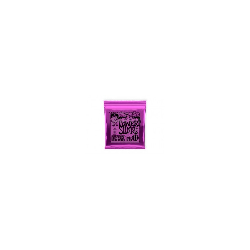 ENCORDADURAS ERNIE BALL ''POWER SLINKY - 3 PACK'' PARA GUITARRA ELECTRICA (NIQUEL, 0.011-0.048)