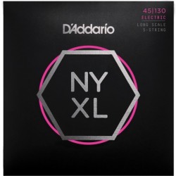 CUERDAS D´ADDARIO NYXL P/BAJO ELECTRICO 5 CUERDAS 45-130 XL