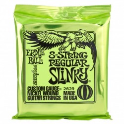 CUERDAS ERNIE BALL 8 CUERDAS 10-74 REGULAR SLINKY P/GUITARRA ELECTRICA.