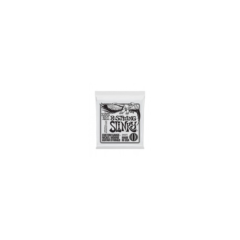 CUERDAS ERNIE BALL 8 CUERDAS 10-74 SLINKY P/GUITARRA ELECTRICA.
