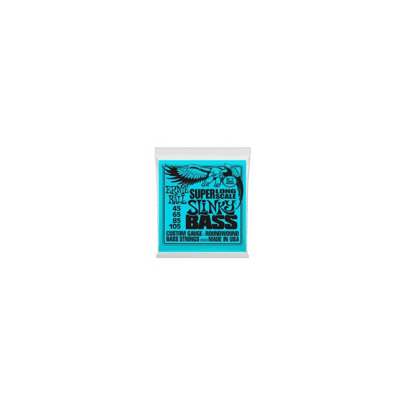 CUERDAS ERNIE BALL SUPER LONG SCALE P/BAJO 4 CUERDAS 45-105