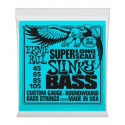 CUERDAS ERNIE BALL SUPER LONG SCALE P/BAJO 4 CUERDAS 45-105