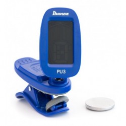AFINADOR CROMATICO P/GUITARRA IBAÑEZ DE CLIP PU3 AZUL