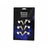 MAQUINARIA JIMMY WESS PARA GUITARRA ELECTRICA 3+3 NIQUELADA PERNO Y BOTON METAL